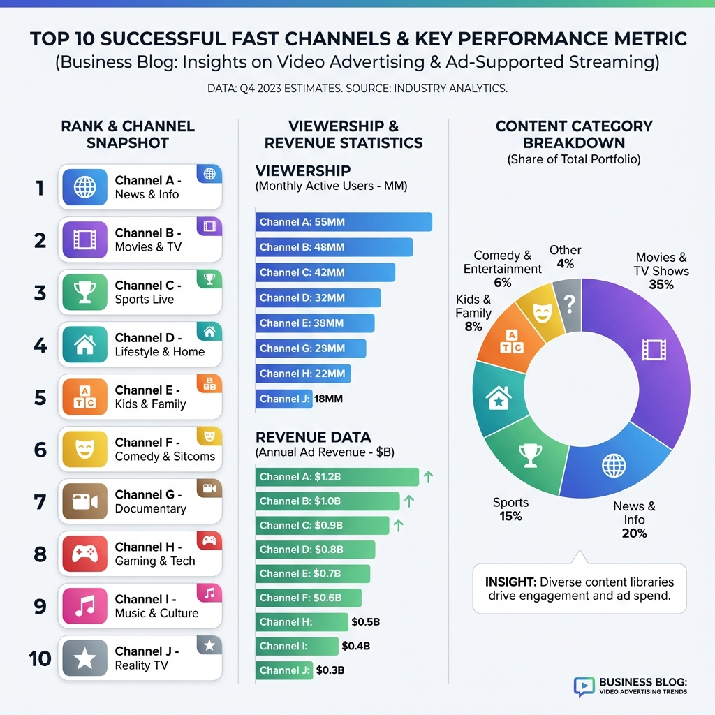 Top FAST Channels 2024: Publisher's Guide to Free Ad-Supported TV Success